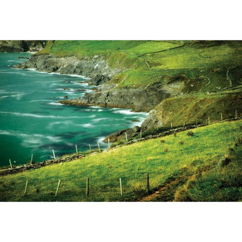 Sea Green Black Modern Wood Framed Art Print by Frates, Dennis