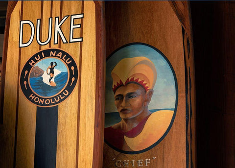 Surf Hawaii White Modern Wood Framed Art Print with Double Matting by Frates, Dennis