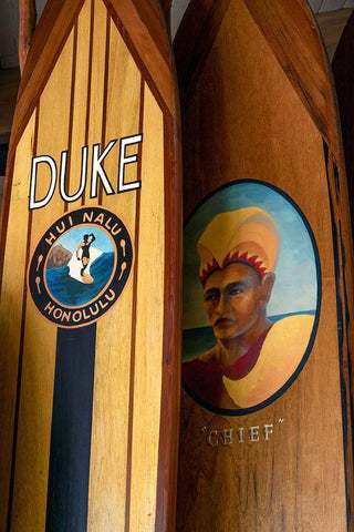 Surf Hawaii II Black Ornate Wood Framed Art Print with Double Matting by Frates, Dennis