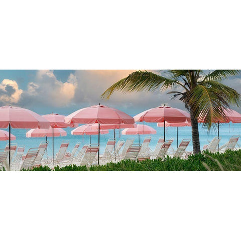 Umbrellas Black Modern Wood Framed Art Print by Frates, Dennis