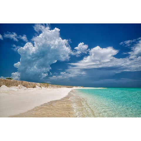 Dream Beach Black Modern Wood Framed Art Print with Double Matting by Frates, Dennis