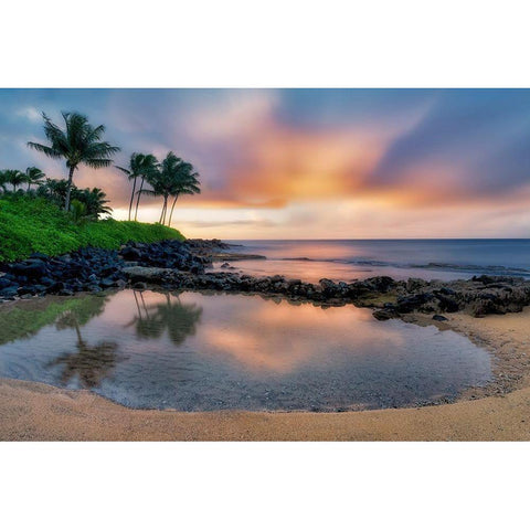 Sunset Cove II Black Modern Wood Framed Art Print by Frates, Dennis