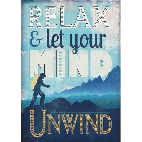 Let Mind Unwind Black Modern Wood Framed Art Print with Double Matting by JMB Designs