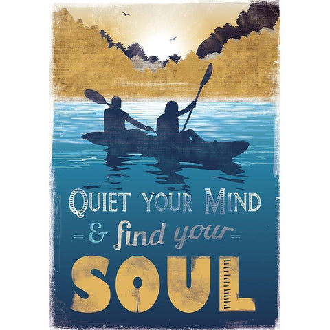 Quiet Mind Black Modern Wood Framed Art Print by JMB Designs