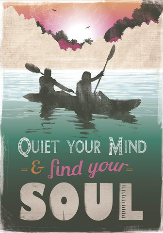 Quiet Mind Black Ornate Wood Framed Art Print with Double Matting by JMB Designs