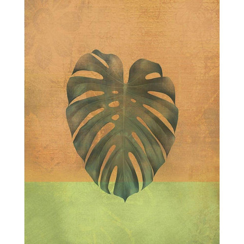 Orange Leaf Black Modern Wood Framed Art Print by JMB Designs