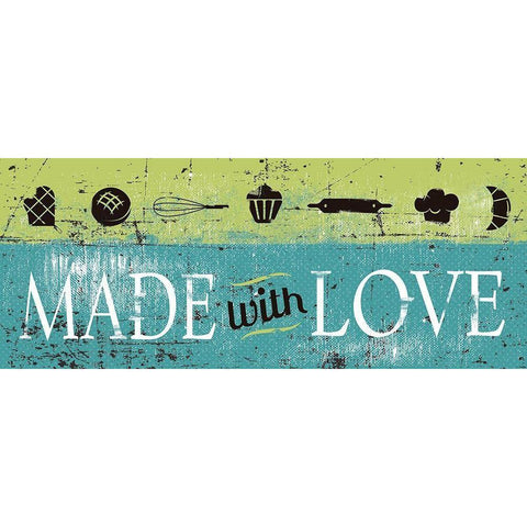 Made with Love Gold Ornate Wood Framed Art Print with Double Matting by JMB Designs