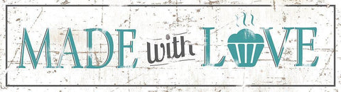 Made with Love Black Ornate Wood Framed Art Print with Double Matting by JMB Designs