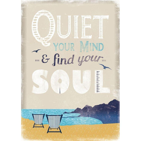 Quiet Your Mind Gold Ornate Wood Framed Art Print with Double Matting by JMB Designs