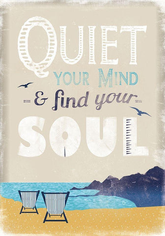 Quiet Your Mind Black Ornate Wood Framed Art Print with Double Matting by JMB Designs