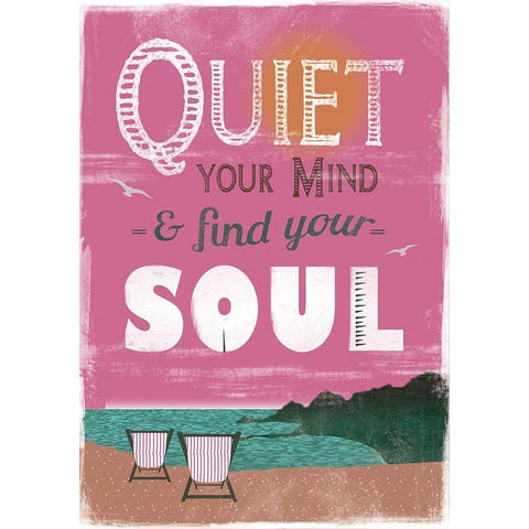 Quiet Your Mind Black Modern Wood Framed Art Print with Double Matting by JMB Designs