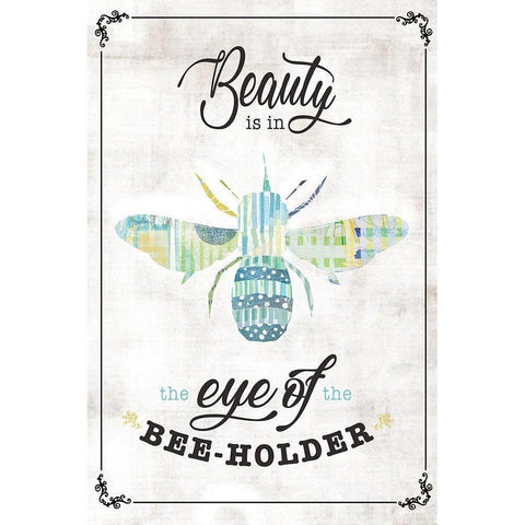 Bee-Holder Black Modern Wood Framed Art Print with Double Matting by JMB Designs