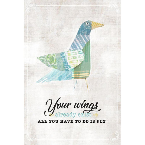 Fly Black Modern Wood Framed Art Print with Double Matting by JMB Designs