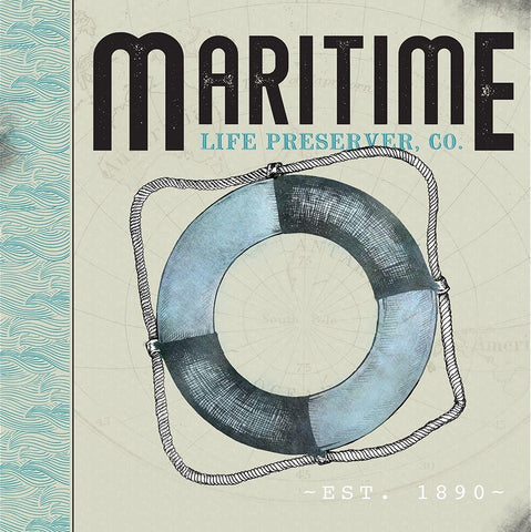 Maritime White Modern Wood Framed Art Print with Double Matting by JMB Designs