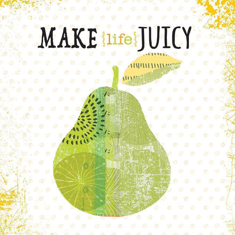 Make Life Juicy Gold Ornate Wood Framed Art Print with Double Matting by JMB Designs