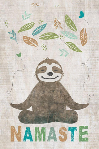 Namaste White Modern Wood Framed Art Print with Double Matting by JMB Designs