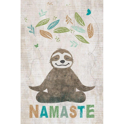 Namaste Black Modern Wood Framed Art Print by JMB Designs