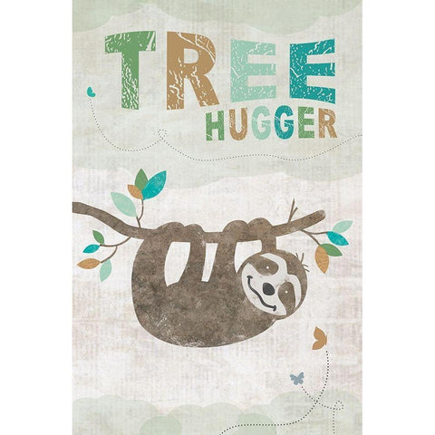 Tree Hugger White Modern Wood Framed Art Print by JMB Designs