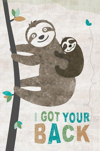 I Got Your Back Black Ornate Wood Framed Art Print with Double Matting by JMB Designs