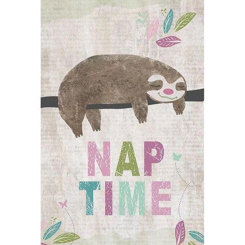 Nap Time Black Modern Wood Framed Art Print with Double Matting by JMB Designs