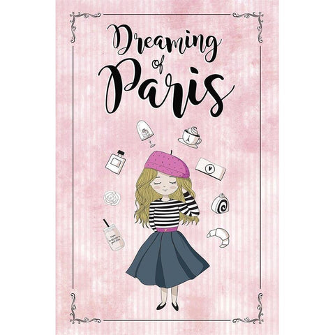 Dreaming of Paris Black Modern Wood Framed Art Print with Double Matting by JMB Designs