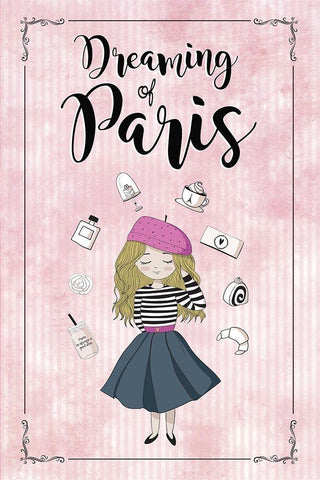 Dreaming of Paris White Modern Wood Framed Art Print with Double Matting by JMB Designs