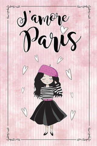 Jamore Paris White Modern Wood Framed Art Print with Double Matting by JMB Designs