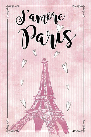 Jamore Paris Black Ornate Wood Framed Art Print with Double Matting by JMB Designs