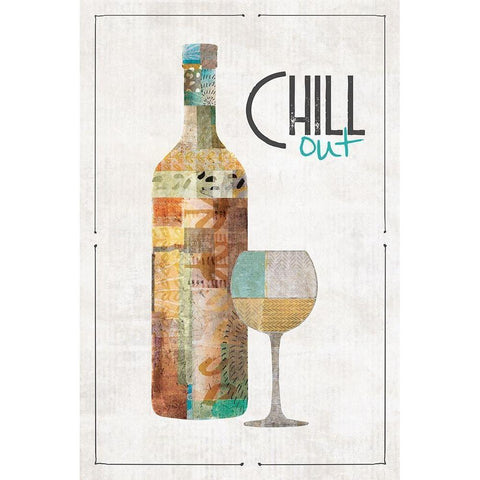 Chill Out Gold Ornate Wood Framed Art Print with Double Matting by JMB Designs