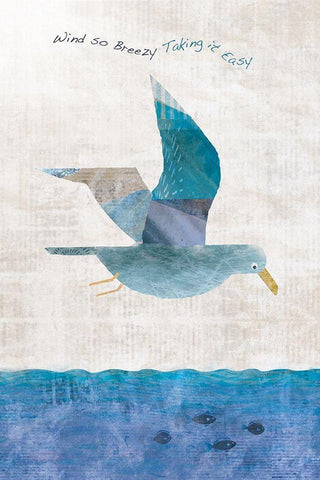 Take It Easy White Modern Wood Framed Art Print with Double Matting by JMB Designs