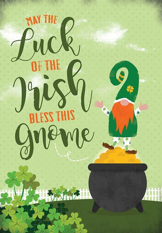 Luck of the Irish White Modern Wood Framed Art Print with Double Matting by JMB Designs