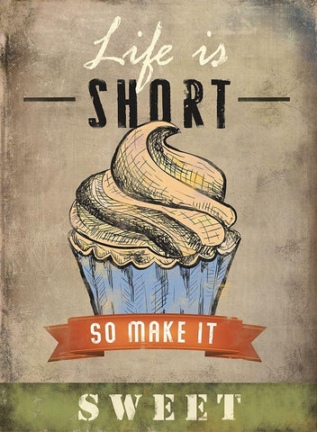 Life is Short Black Ornate Wood Framed Art Print with Double Matting by JMB Designs