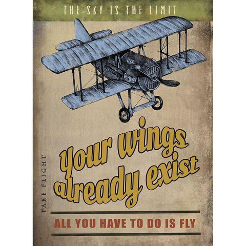 Spread Wings White Modern Wood Framed Art Print by JMB Designs