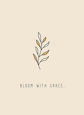 Bloom with Grace Black Ornate Wood Framed Art Print with Double Matting by JMB Designs