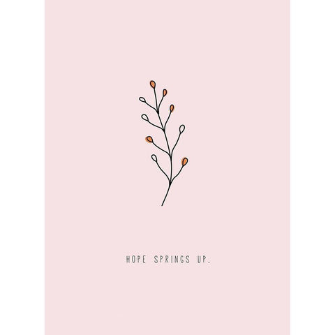 Hope Springs Up Black Modern Wood Framed Art Print by JMB Designs