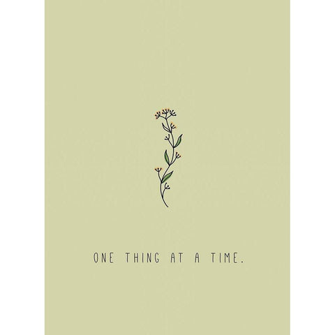 One Thing at a Time Black Modern Wood Framed Art Print by JMB Designs