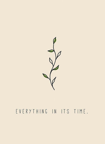 Everything in Its Time White Modern Wood Framed Art Print with Double Matting by JMB Designs