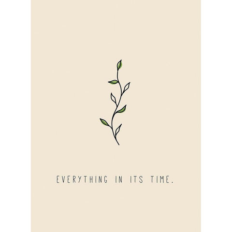 Everything in Its Time White Modern Wood Framed Art Print by JMB Designs