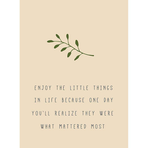 Enjoy the Little Things Gold Ornate Wood Framed Art Print with Double Matting by JMB Designs