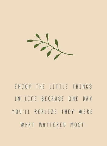 Enjoy the Little Things Black Ornate Wood Framed Art Print with Double Matting by JMB Designs