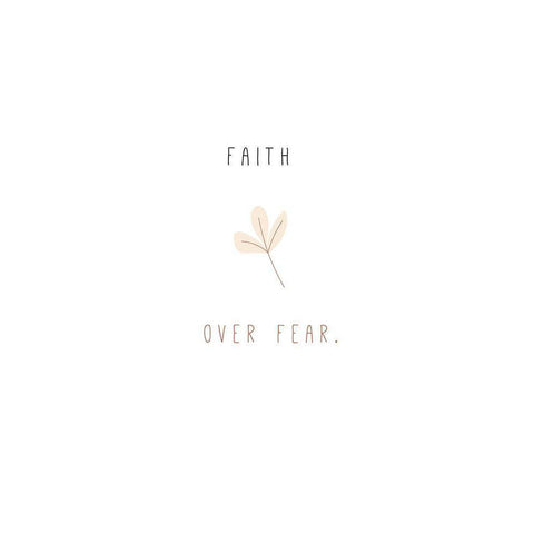 Faith Over Fear Black Modern Wood Framed Art Print by JMB Designs
