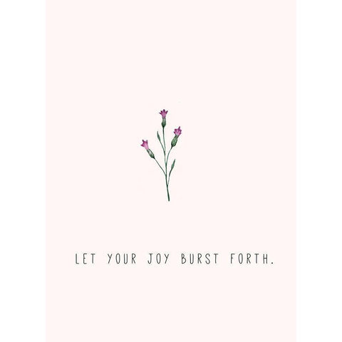 Let Your Joy Burst Forth Gold Ornate Wood Framed Art Print with Double Matting by JMB Designs