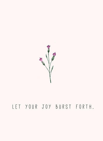 Let Your Joy Burst Forth White Modern Wood Framed Art Print with Double Matting by JMB Designs