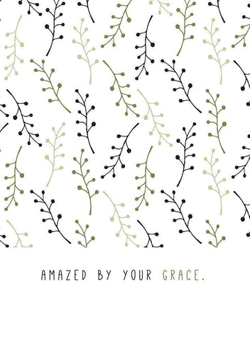 Amazed by Your Grace White Modern Wood Framed Art Print with Double Matting by JMB Designs