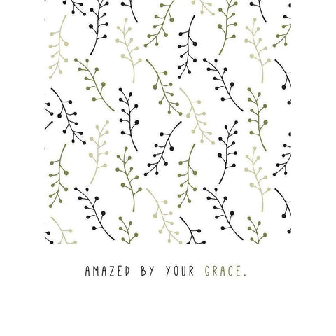 Amazed by Your Grace White Modern Wood Framed Art Print by JMB Designs