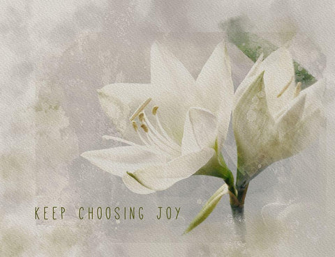 Keep Choosing Joy Black Ornate Wood Framed Art Print with Double Matting by JMB Designs
