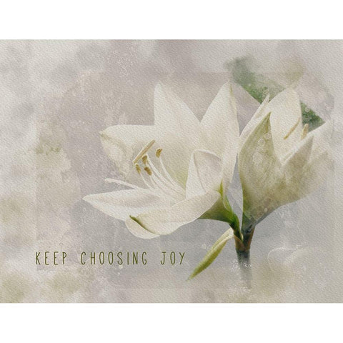 Keep Choosing Joy White Modern Wood Framed Art Print by JMB Designs