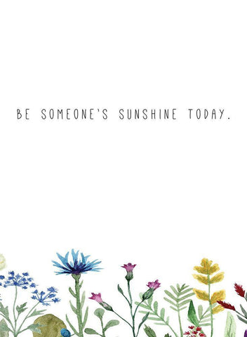 Be Someones Sunshine White Modern Wood Framed Art Print with Double Matting by JMB Designs
