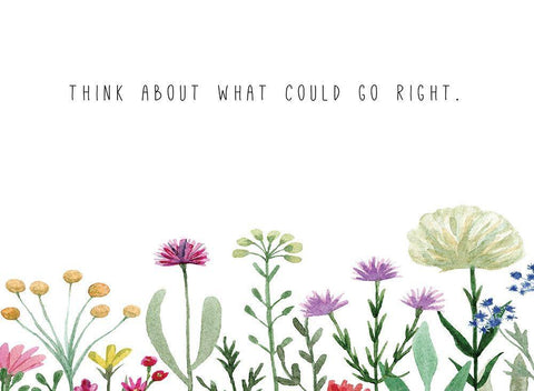 Think About What Could White Modern Wood Framed Art Print with Double Matting by JMB Designs