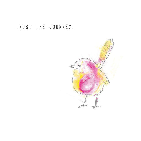 Trust the Journey Black Modern Wood Framed Art Print with Double Matting by JMB Designs